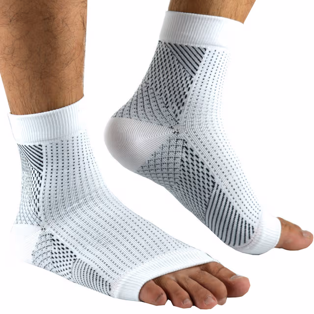 Korta kompressionsstrumpor 1 par White S/M