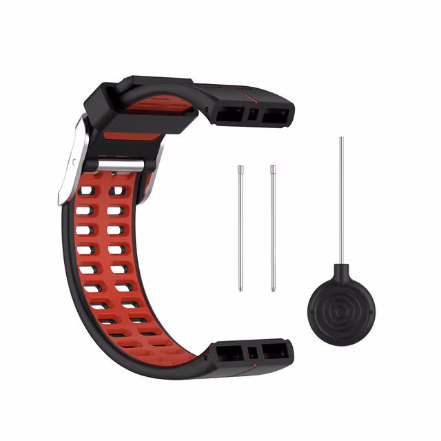 Klockarmband i Silikon för Polar V800 GPS Black+Red