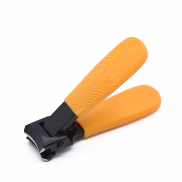STORT ÖPPNING Rostfritt Stål Nagelknipsare - Anti-Stänk Design för Tjocka Naglar Orange