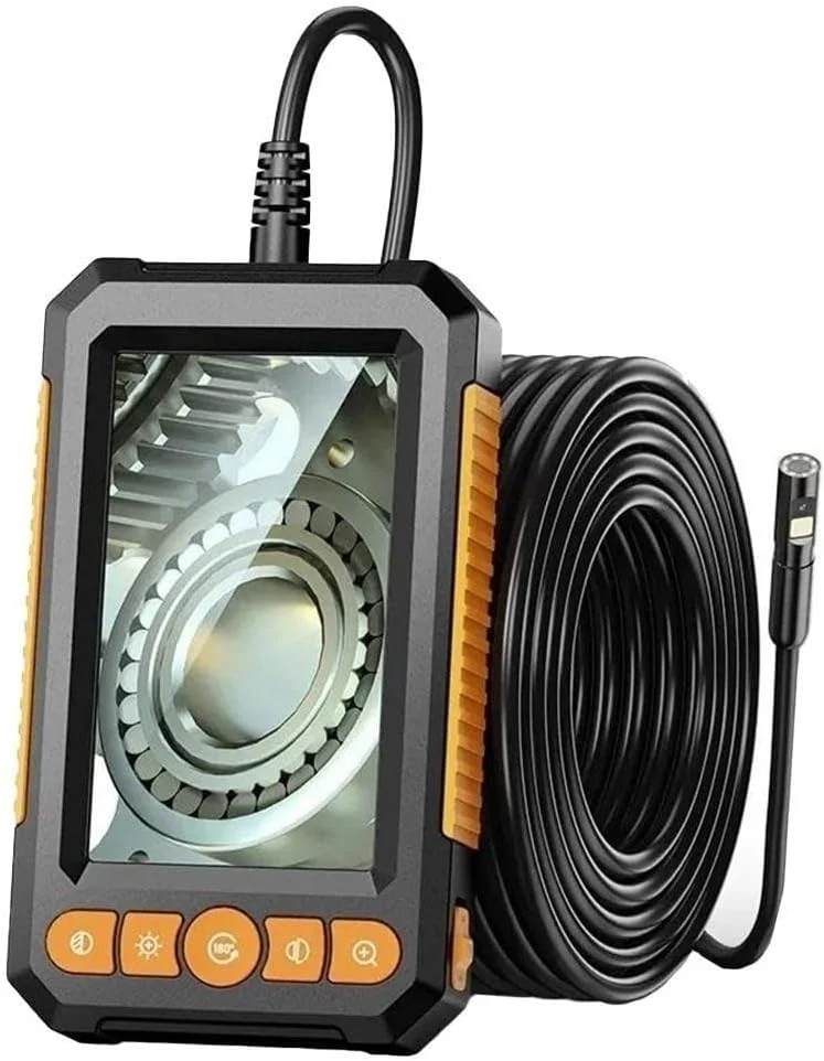 Industrial Endoscope, 10m double lens 4.3" IPS Digital 1080P HD Camera with 8 LED Lights, IP67 Waterproof Snake Camera