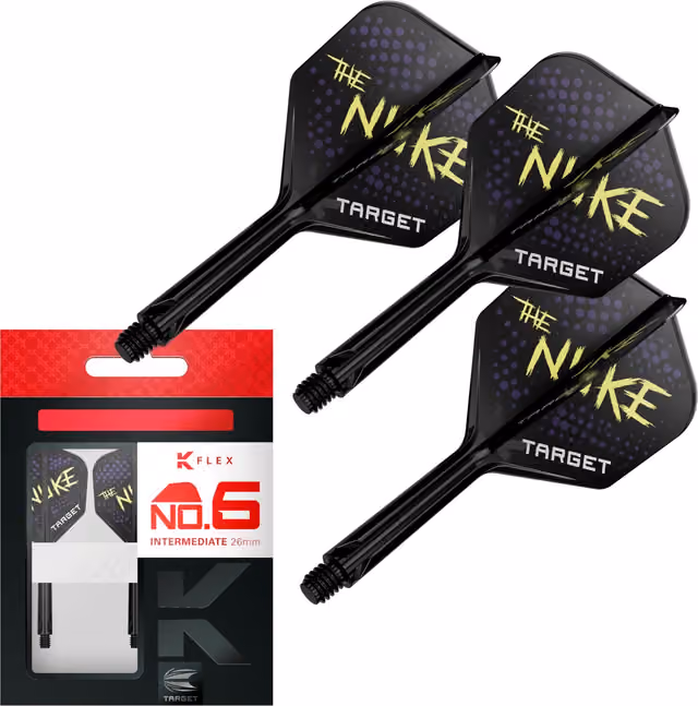 Target Darts Luke Littler K-Flex No.6 skaft (medium, svart, 2024)