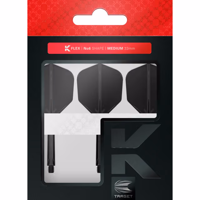 Target Darts K-Flex No.6 dartskaft (medium, svart)