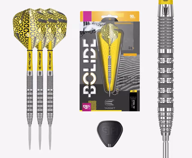 Target Darts Bolide dartpilar med stålspets (90 % volfram, 25 g)
