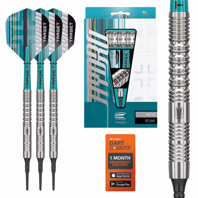 Target Darts Hydro 12 soft mjuk spets (90% volfram, 18 g, 2025)