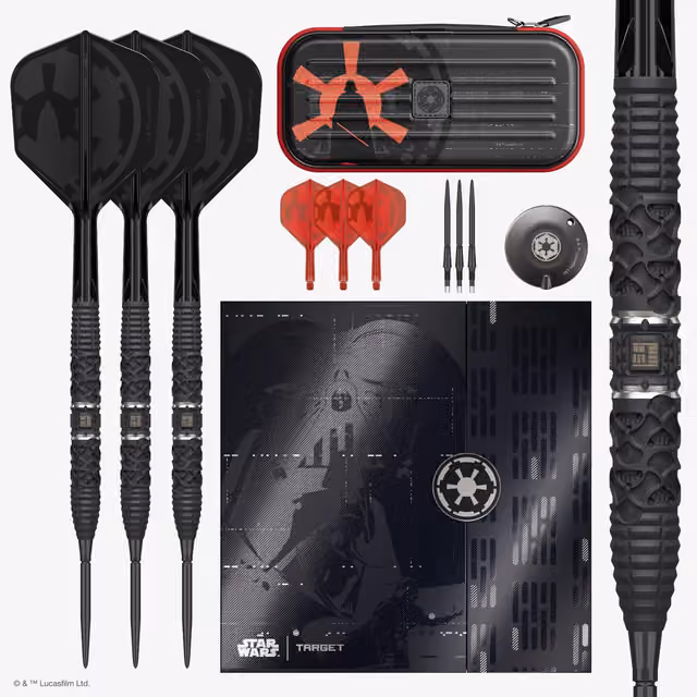 Target Darts Star Wars stålspetsdartpil (Darth Vader, 95% volfram, 24 g, 2025)