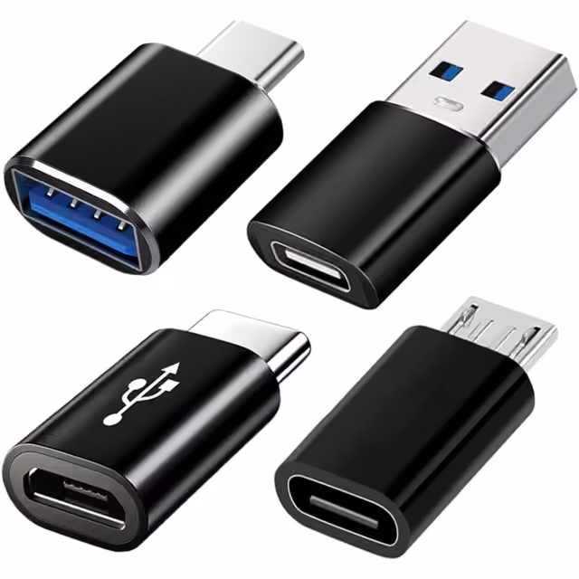 4-Pack USB-C Adapterset: USB 3.0 & Micro USB-Adaptrar för Förbättrad Kompatibilitet