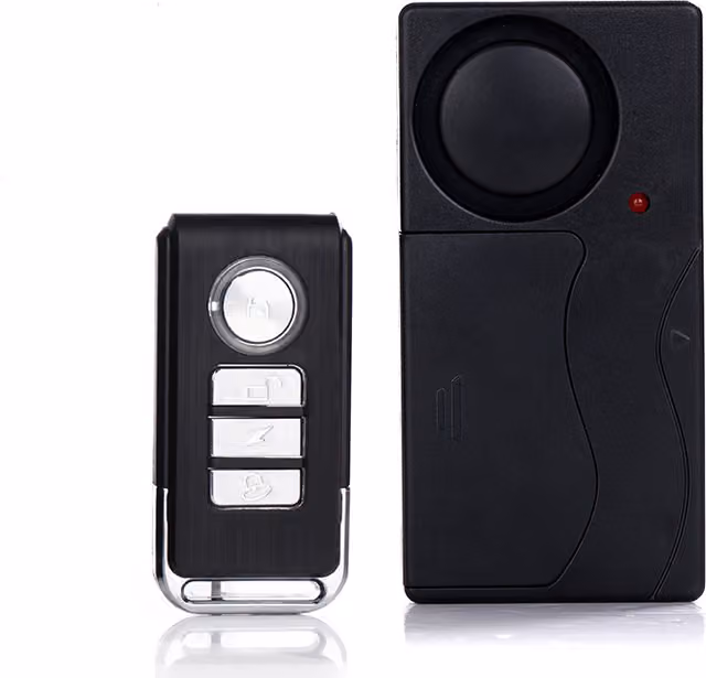 Trådlöst vibrationslarm med fjärrkontroll 110 dB Black
