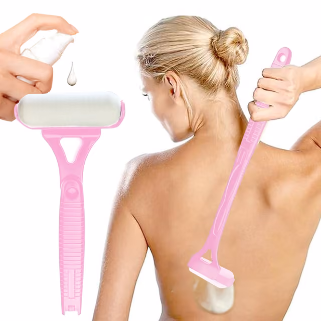 Ryggkräm Applicator Borste med Långt Handtag för Kvinnor - Enkel Appli