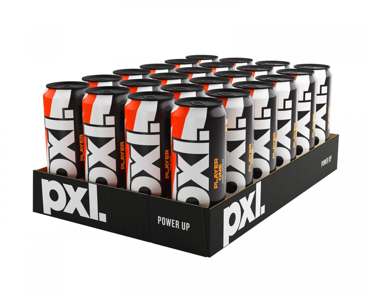 PXL Energy Player One (Blodapelsin & Yuzu) 24 x 500 ml