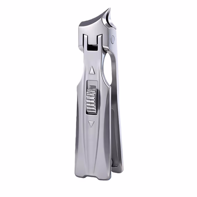 Tysk Precision Push-Pull Lås Nagelklippare - Silver Titanium, För Hemm