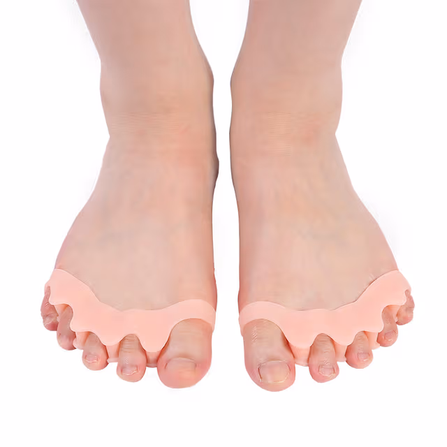 Tåavskiljare för Hallux valgus 1 par Beige