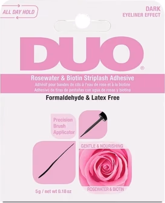 Ardell DUO Rosewater & Biotin Striplash Adhesive - Dark 5 g