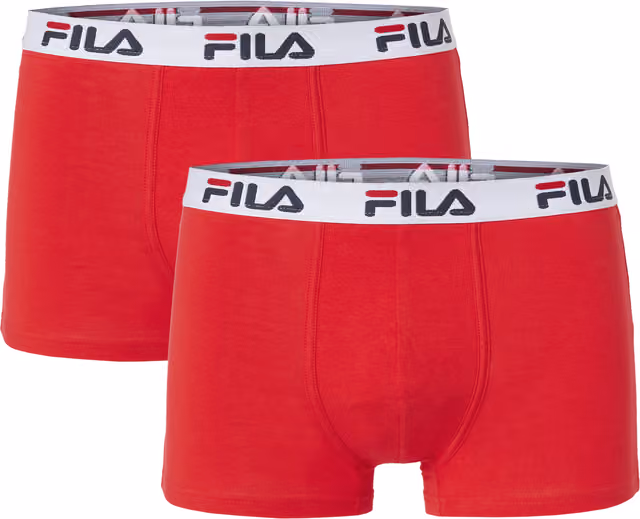 FILA Contrast Logo boxershorts 2pk (L, röd)