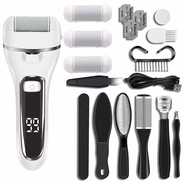 Elektrisk fotslip Foot callus Remover Pedikyr verktyg Fotvård