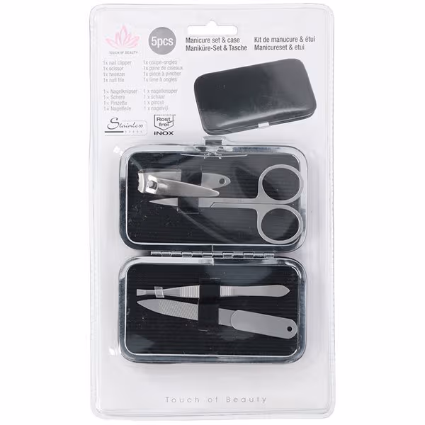 Manikyrset med etui - 5 delar