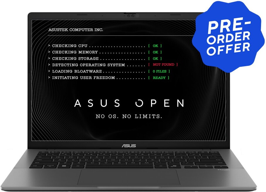 ASUS Vivobook S14 D3407KA OLED / 14" WUXGA / Radeon Graphics / Ryzen AI 5 330 / 16GB / 512GB / No OS