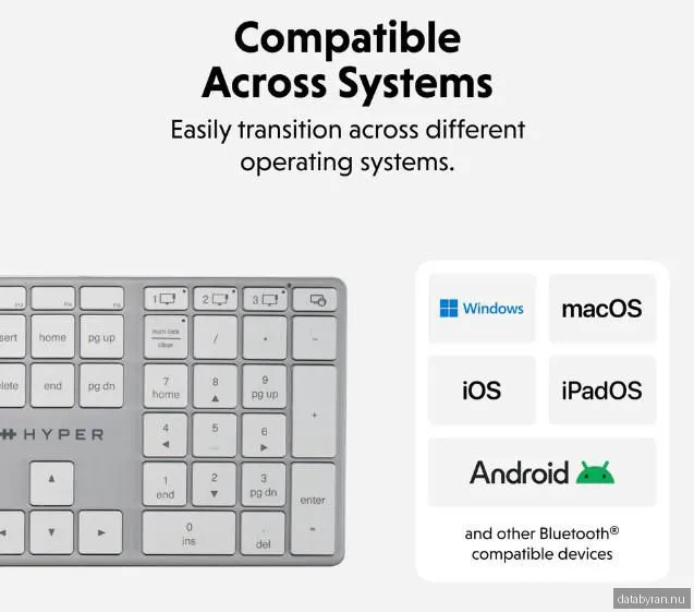 Targus HyperSpace Next Tangentbord Full Size - Trådlös Grå