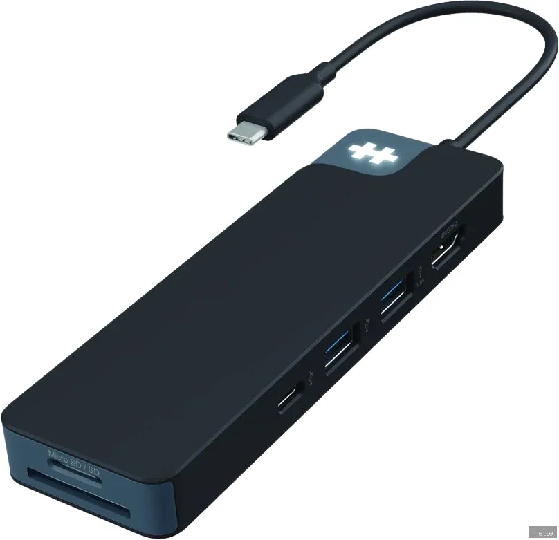 HyperDrive Flex 8 Port USB-C Hub - Svart