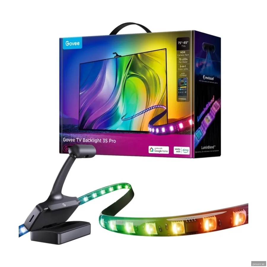 Govee TV Backlight 3 Pro smart belysning, för 75-85" TV-apparater