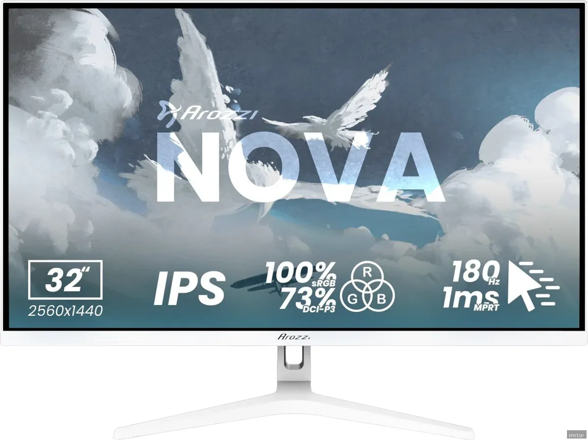 Arozzi Nova 32" IPS 2560x1440 180Hz Gamingskärm - Vit