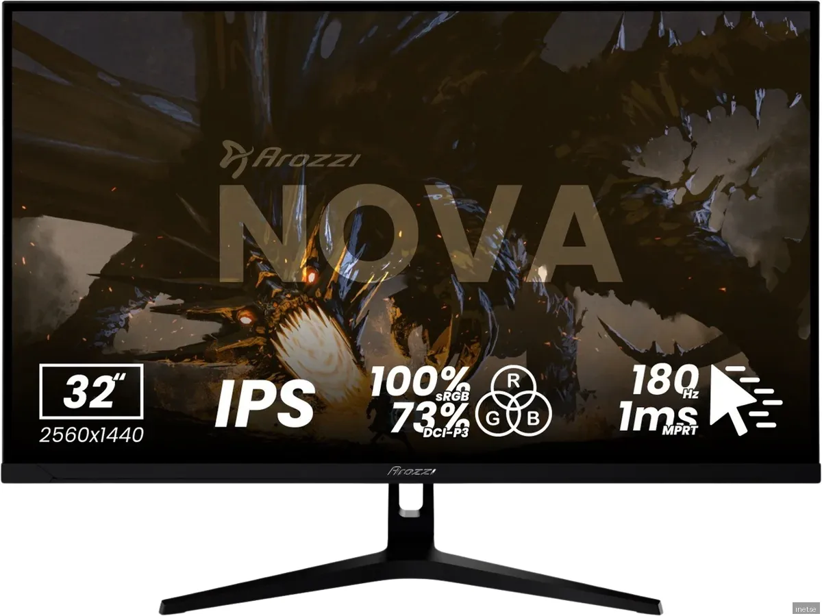 Arozzi Nova 32" Black IPS QHD 180Hz