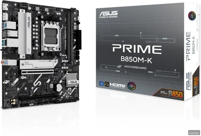 ASUS PRIME B850M-K Moderkort - AMD B850 - AMD AM5 socket - DDR5 RAM - Micro-ATX