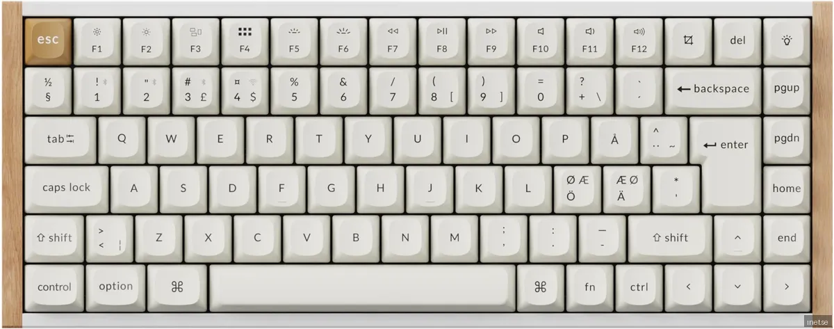 Keychron K2 HE Trådlöst QMK Tangentbord [Gateron 2.0 Purple Magnetic Switch] - Wood White