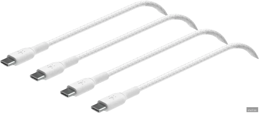 Belkin Twin USB-C- till USB-C-kablar 2m (vit/2-pack)