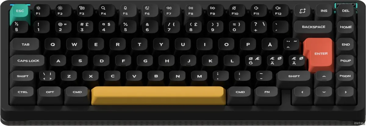 NuPhy Halo75 V2 Trådlöst Tangentbord – Obsidian Black [Raspberry Switch]