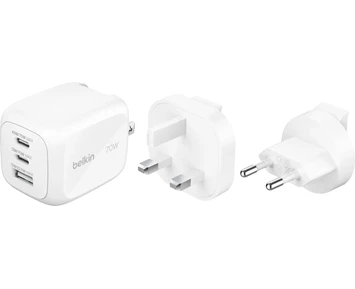 Belkin 70W Tri-port väggladdare (vit)