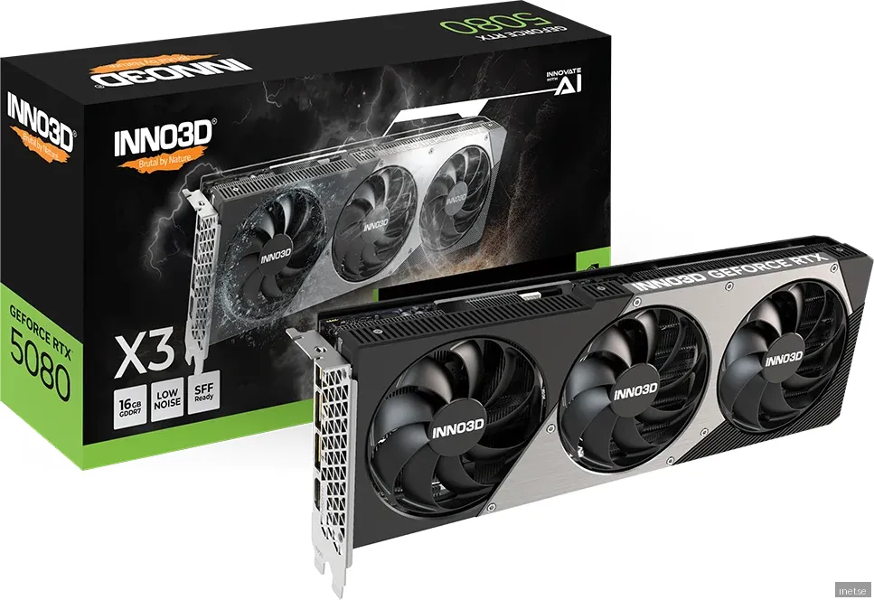 Inno3D GeForce RTX 5080 X3 - 16GB GDDR7 RAM - Grafikkort