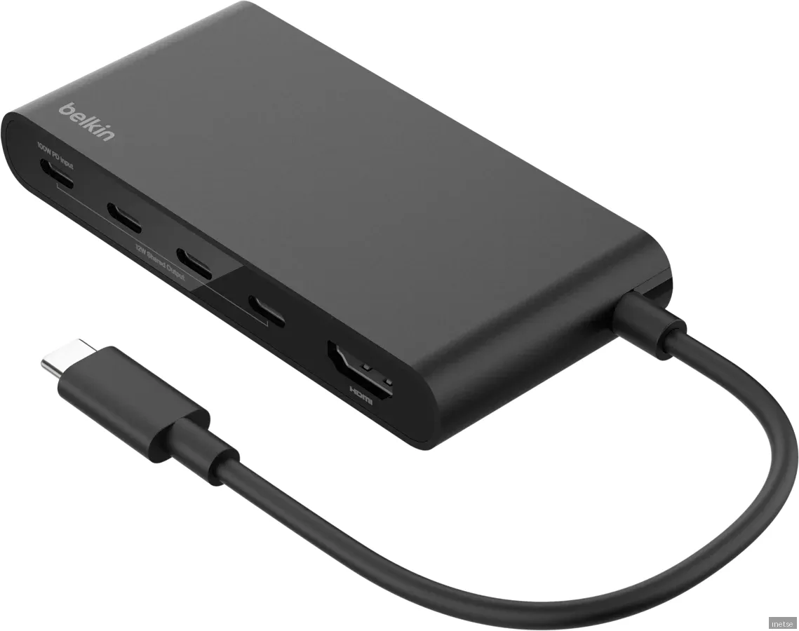 Belkin USB-C Hub 5 Portar 4k Hdmi