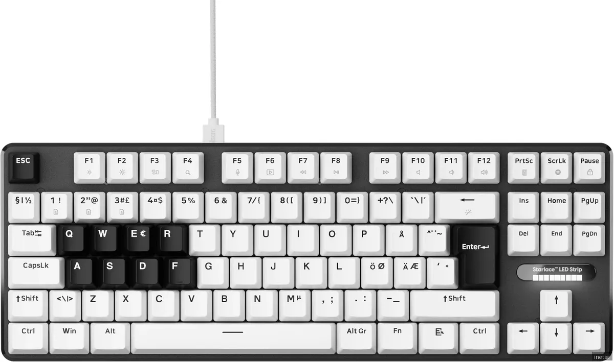 Pulsar PCMK 3 HE TKL Magnetiskt Tangentbord ISO Nordisk - Vit