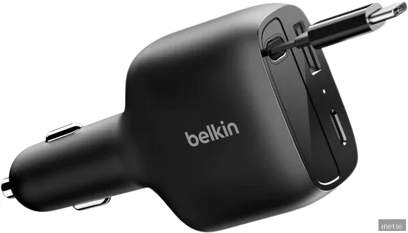 Belkin BoostCharge Utrullningsbar billaddare 75W