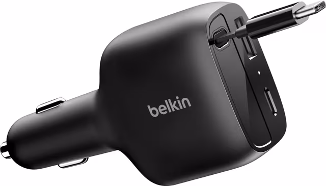 Belkin BoostCharge Utrullningsbar billaddare 75W