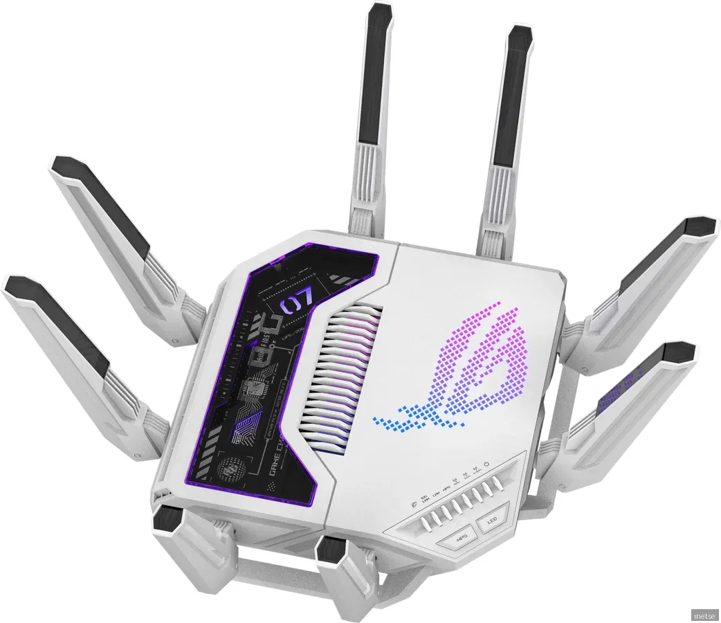 ASUS ROG Rapture GT-BE19000 Wi-Fi 7 - Trådlös spelrouter - Vit