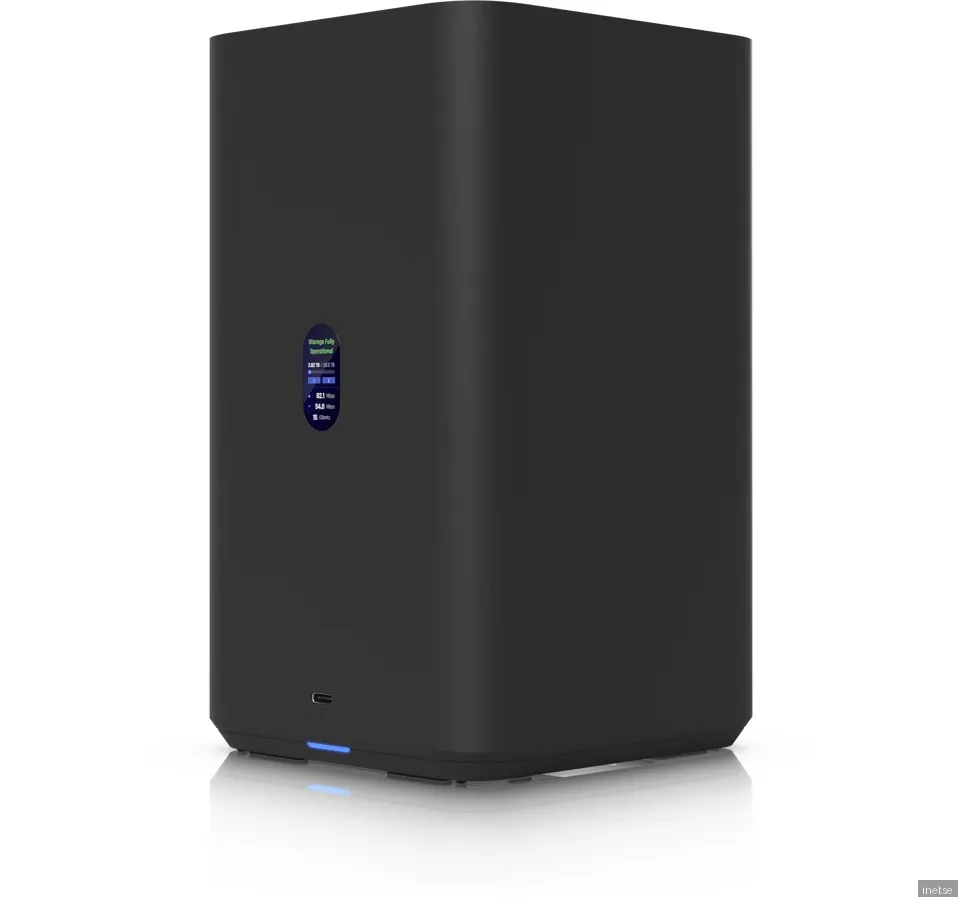 Ubiquiti Networks UniFi NAS-2, 2-bay 3.5" NAS, 2.5GbE LAN, USB-C, inkl. PoE++ 60W adapter - Svart