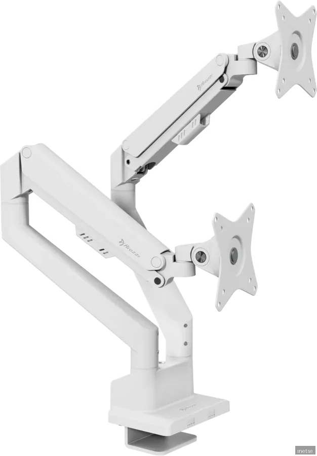 Arozzi Alzare Neo Duo - Gas Spring Monitor Stand - White