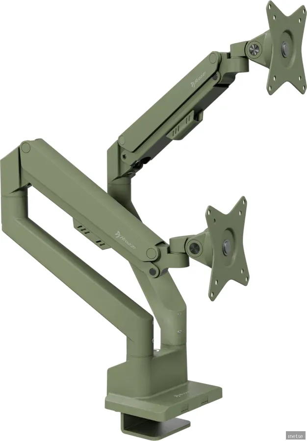 Arozzi Alzare Neo Duo - Gas Spring Monitor Stand - Forest Green