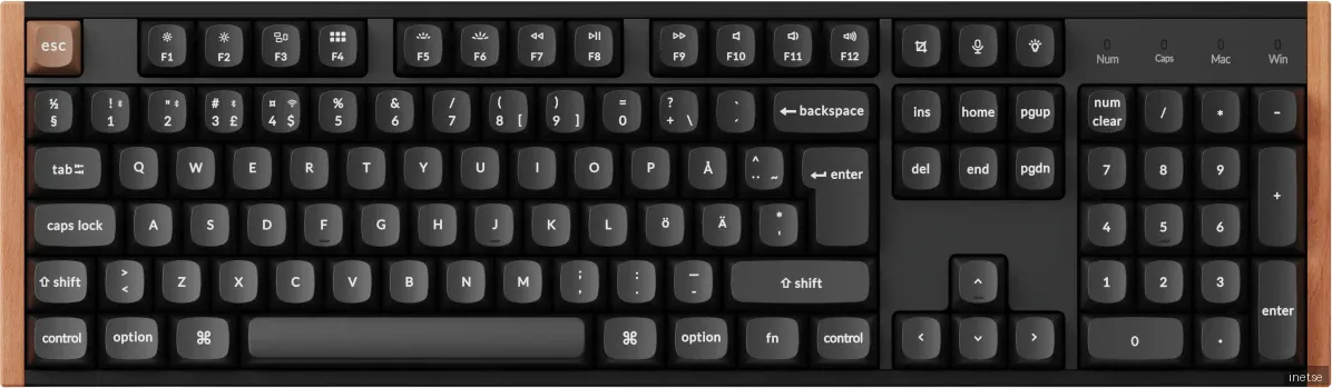 Keychron K10 HE SE Trådlöst gamingtangentbord (trä/svart)