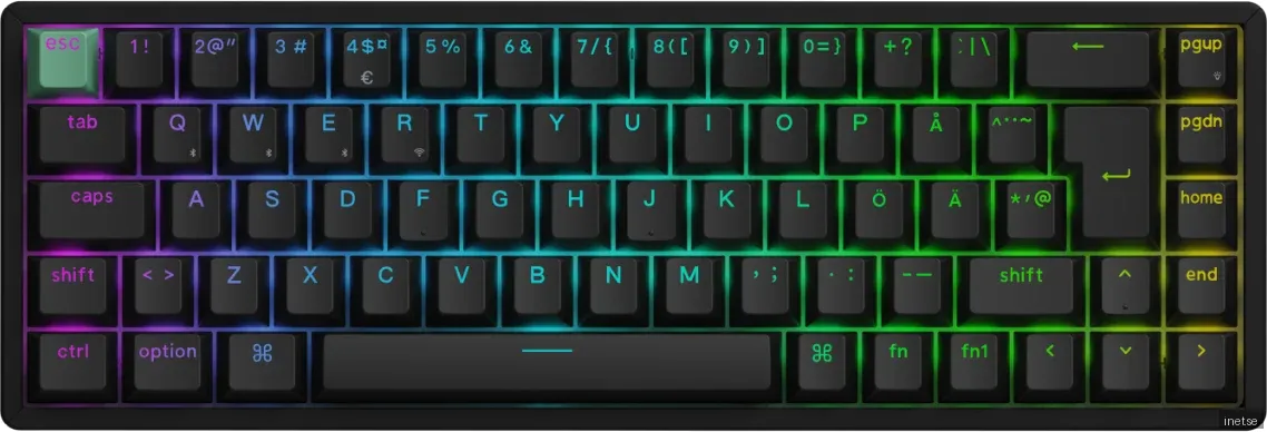 Keychron K6 HE Wireless Tri-Mode Hot Swap QMK Gateron 2.0 Purple Magnetic Switch Black