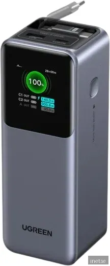 UGREEN 165 W Power Bank with Retractable Cable PowerBank - 20000 mAh
