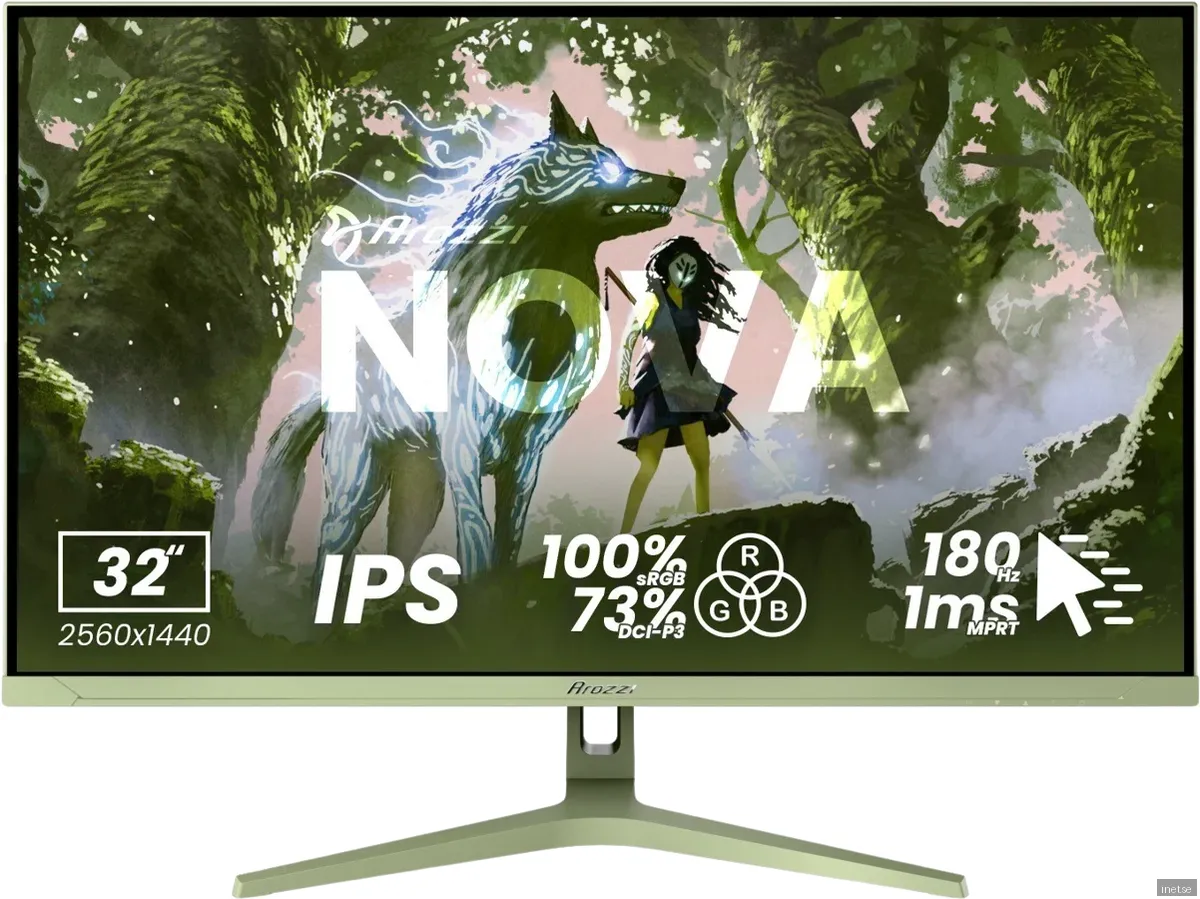 Arozzi Nova 32" IPS 2560x1440 180Hz Gamingskärm - Forest Green