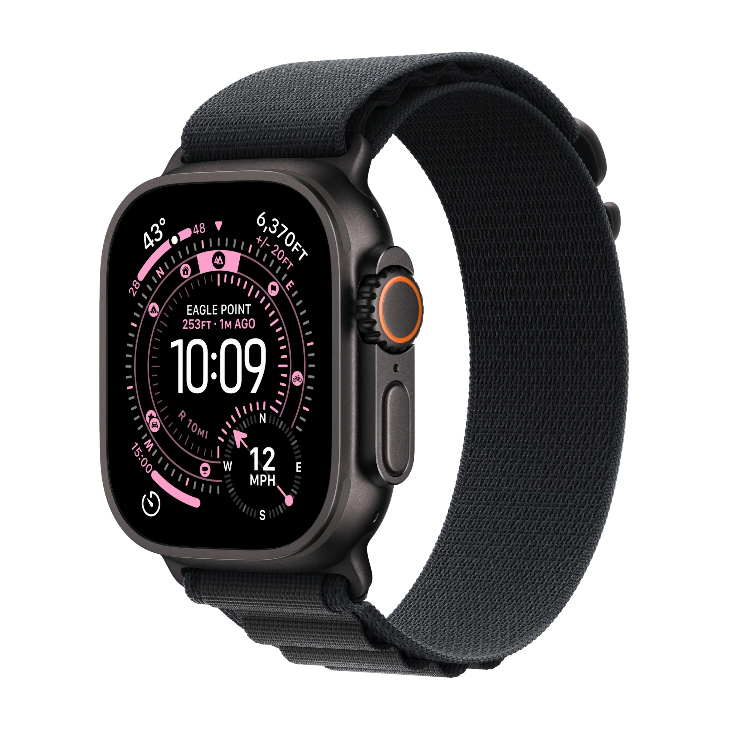 Apple Watch Ultra 3 49mm (Black Titanium/Black Alpine Loop) L