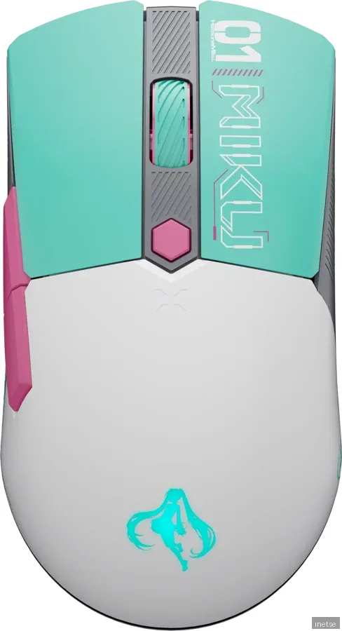 ASUS TUF Gaming Mini - Hatsune Miku Edition - Mouse - Optic - 6 knappar - Blå