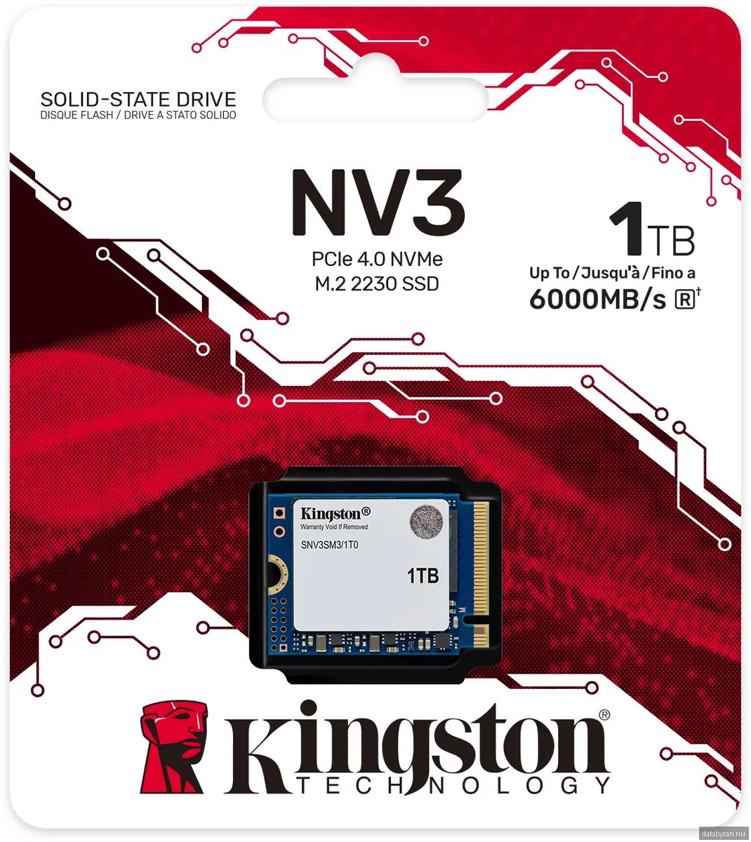 Kingston NV3 SSD - 1TB - PCIe 4.0 - M.2 2230