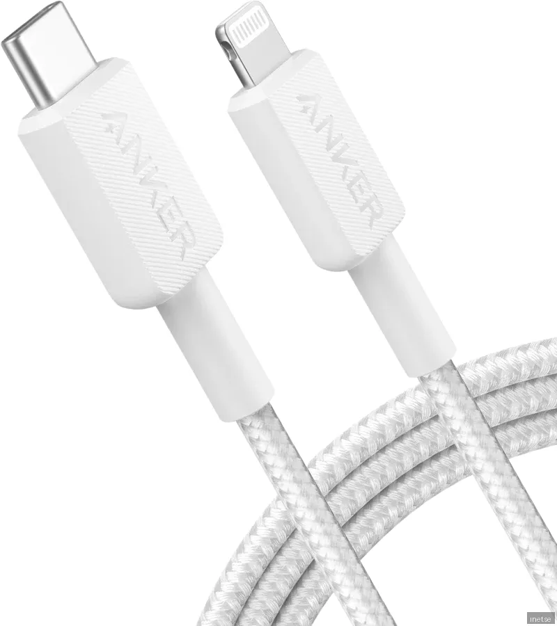 Anker 322 PowerLine USB-C till Lightning 1,8m kabel (vit)