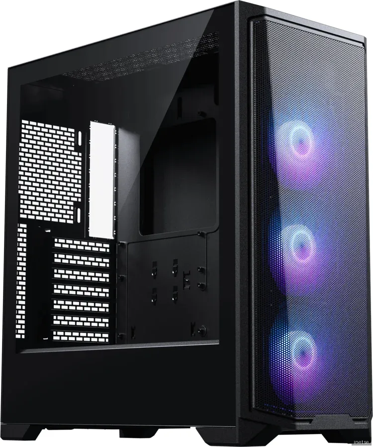 Phanteks Eclipse G370A Mid Tower Case, Temp Glass, DRGB Fan x 3 - Black