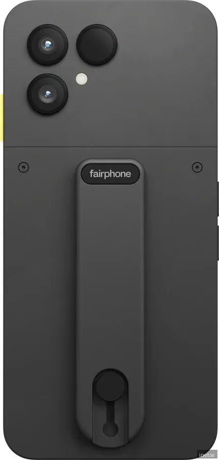 Fairphone - Baksidan med fingerloop för mobiltelefon