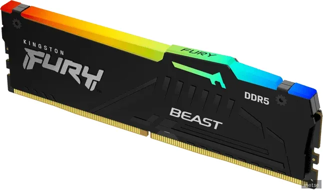 Kingston 32GB (1x32GB) DDR5 5600MHz CL36 FURY Beast RGB AMD EXPO/Intel XMP 3.0